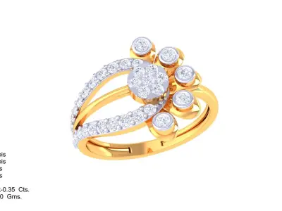 Women Ring MTL 3dm STL OBJ FBX Details 3D print model 24