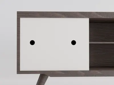 TV Rack Shelf Retro 3D model