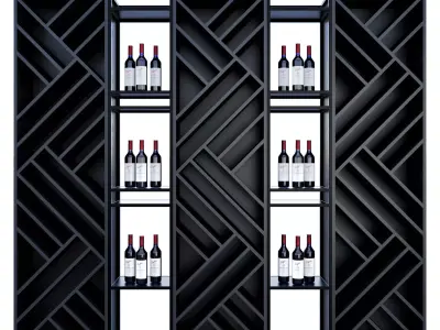 Wine Shelf 9 3D model