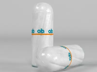 Tampon bottle of toilet paper 3D model