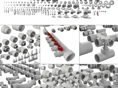 Plastic fittings Big n1 3D model