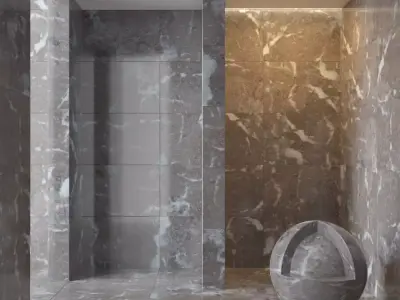 Marble wall 130 3D model