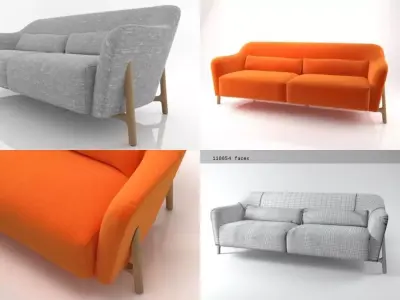 Pilotis Sofa 3D model