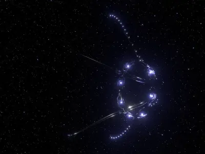 Abstract alien ship 1 3D model