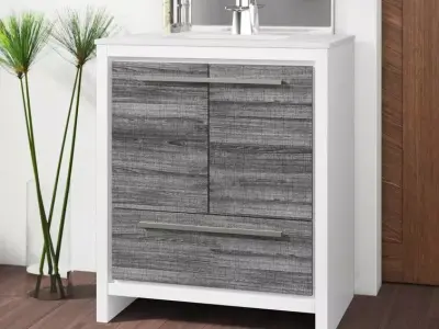 Meraris Single Bathroom Vanity Set 3D model