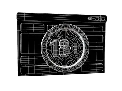 Eighteen Plus Website Icon v1 002 Low-poly 3D model