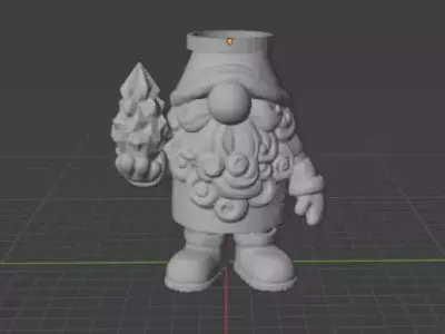 Whimsical Gnome Tealight Candle Holder 3D print model