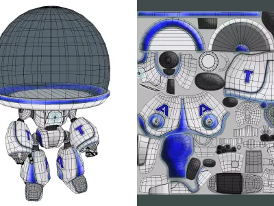 Character Dice AXT  Low-poly 3D model