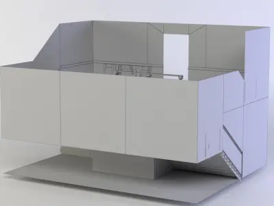 Corridor with stairs Low-poly 3D model buy