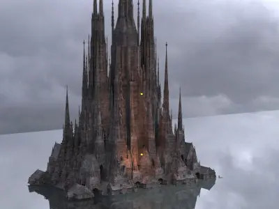 Necromancers Port of Wizards Kit bash 3D model