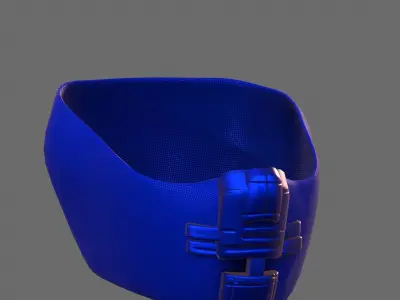 Gas mask helmet 3d model scifi Low-poly  Low-poly 3D model