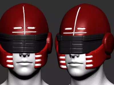 helmet high poly sculpt 3d printable ver 8 3D model 3D model
