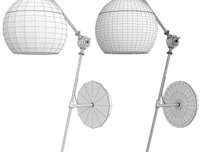 Kingsley Modern Sconce Low-poly 3D model