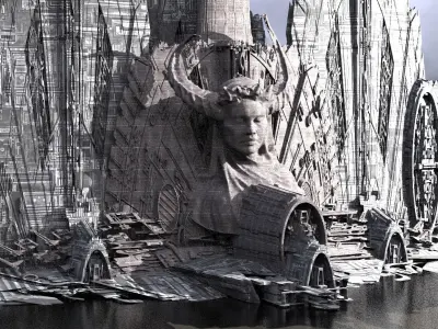 Sci-Fi City dystopia City Ruin High Tech Kit bash 6 3D model