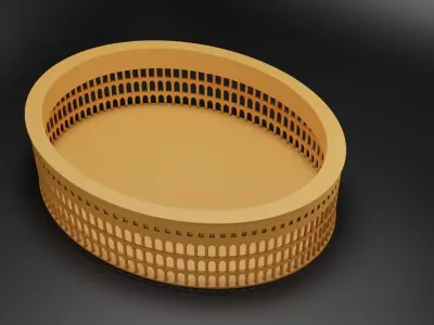 Roman Coliseum Low Poly 3D Model  3D print model