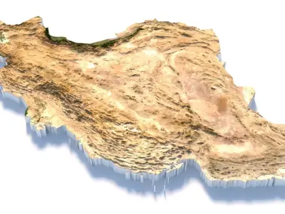 Iran Terrain Country 3D model