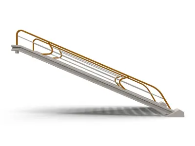 Stairs ladder shelf Low-poly 3D model