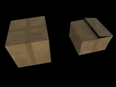 Cardboxes Pack 2 Low-poly 3D model