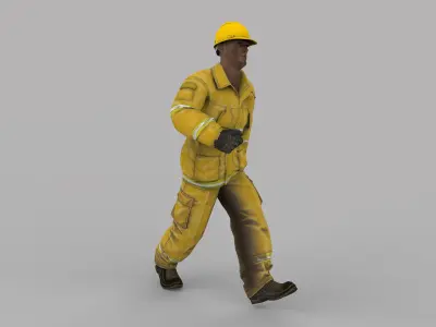 Construction worker model male Low-poly 3D model