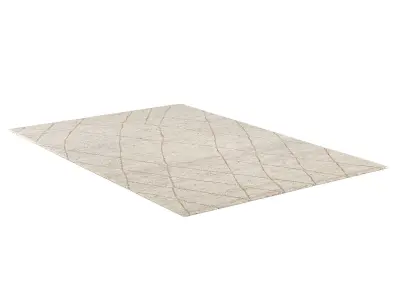 SANTALI JUTE RUG Bleached-Camel 3D model