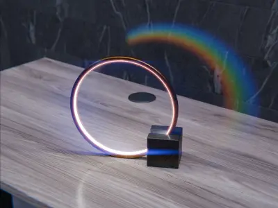 Simple Circular Led Lamp Free low-poly 3D model