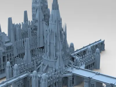 Tudor Castle Fantasy castle 2 large models  3D model