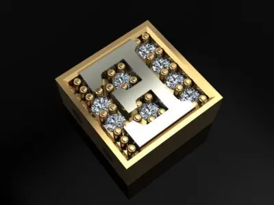 alphabet bracelet 3D print model