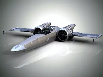 Spaceship star wars x - wing fighter 3D model