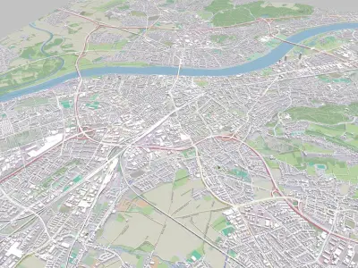 Cityscape Bonn Germany 3D model