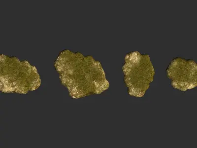 Cave Platform 2 - Moss 3 Low-poly 3D model