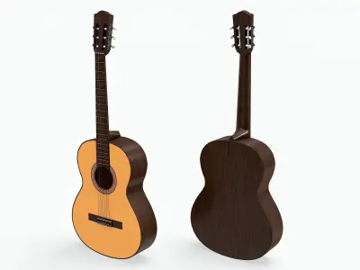Classical Guitar Brand New Low-poly 3D model