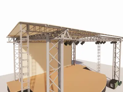  Stand Stall Booth-Temporary exhibition-Temporary booth 3D model
