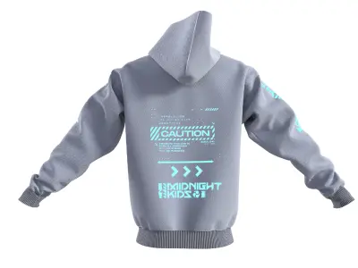 Cyberpunk Scifi futuristic hoodie clothes 3D model