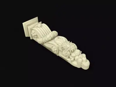 pilaster ornate sculpture 3D model buy