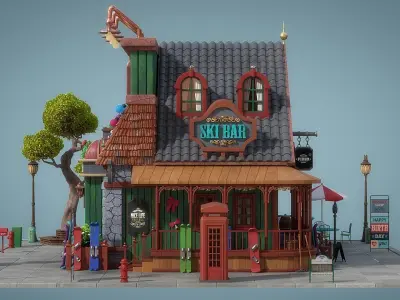 Cartoon House 22 3D model