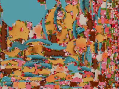 Sweet Candy Village Island 3D Model Low-poly 3D model