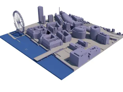 London city tile Level 2 block TQ3079 North East 3D model