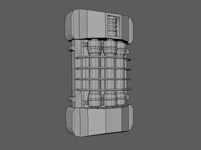 Sci-fi Lamp Game-ready PBR 3D model Free low-poly 3D model