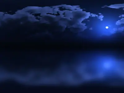 4k HDR Night Moon Sky 3D model