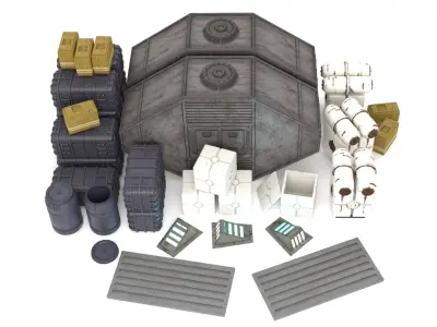 Star Wars Echo Base Crates and lamps Pack 1-12 scale
