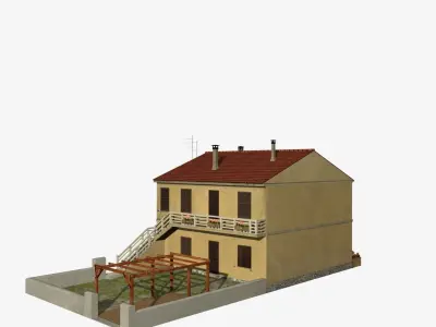 Village Home S-C Low-poly 3D model