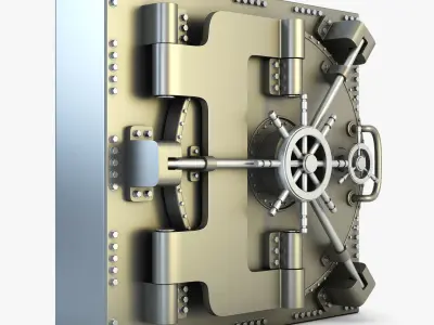 Bank vault door v 1 3D model