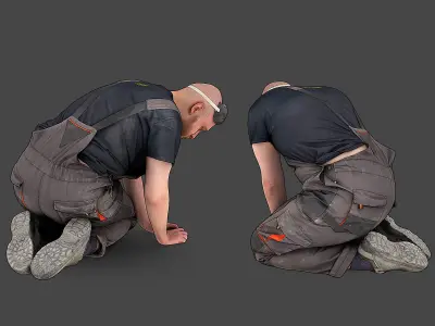 Stylized Construction Worker 3D model