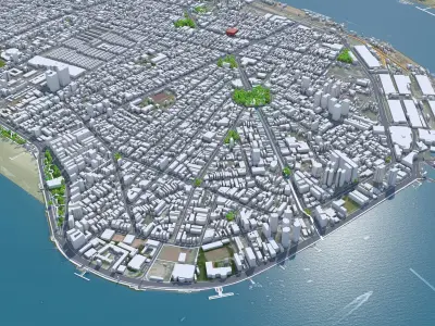 Santos Brazil Low-poly 3D model