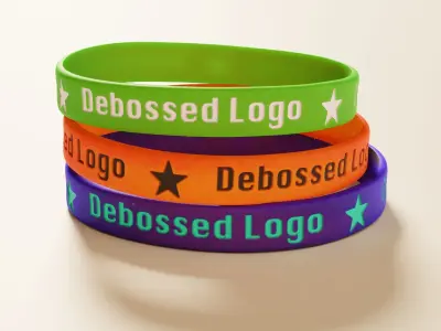 Silicone Wristband Low-poly 3D model