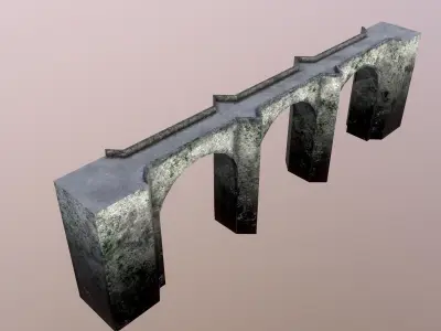 Kirkfieldbank Old Bridge Low-poly 3D model