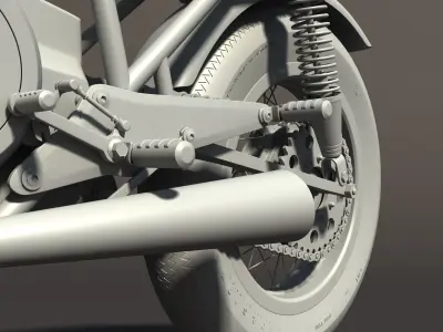 Cafe Racer Motorcycle 3D model