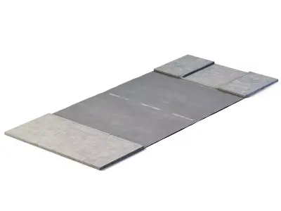 Street Path 6m x 14m Low-poly 3D model