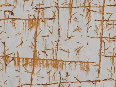 Scratched White Painted Corroded Iron Sheet PBR Seamless Texture