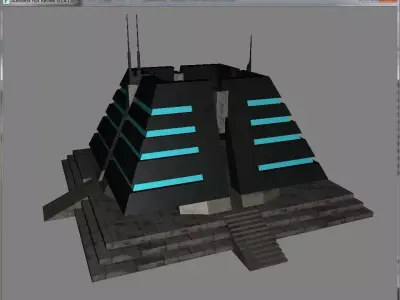 Pyramid Structure Sci-Fi Low-poly 3D model